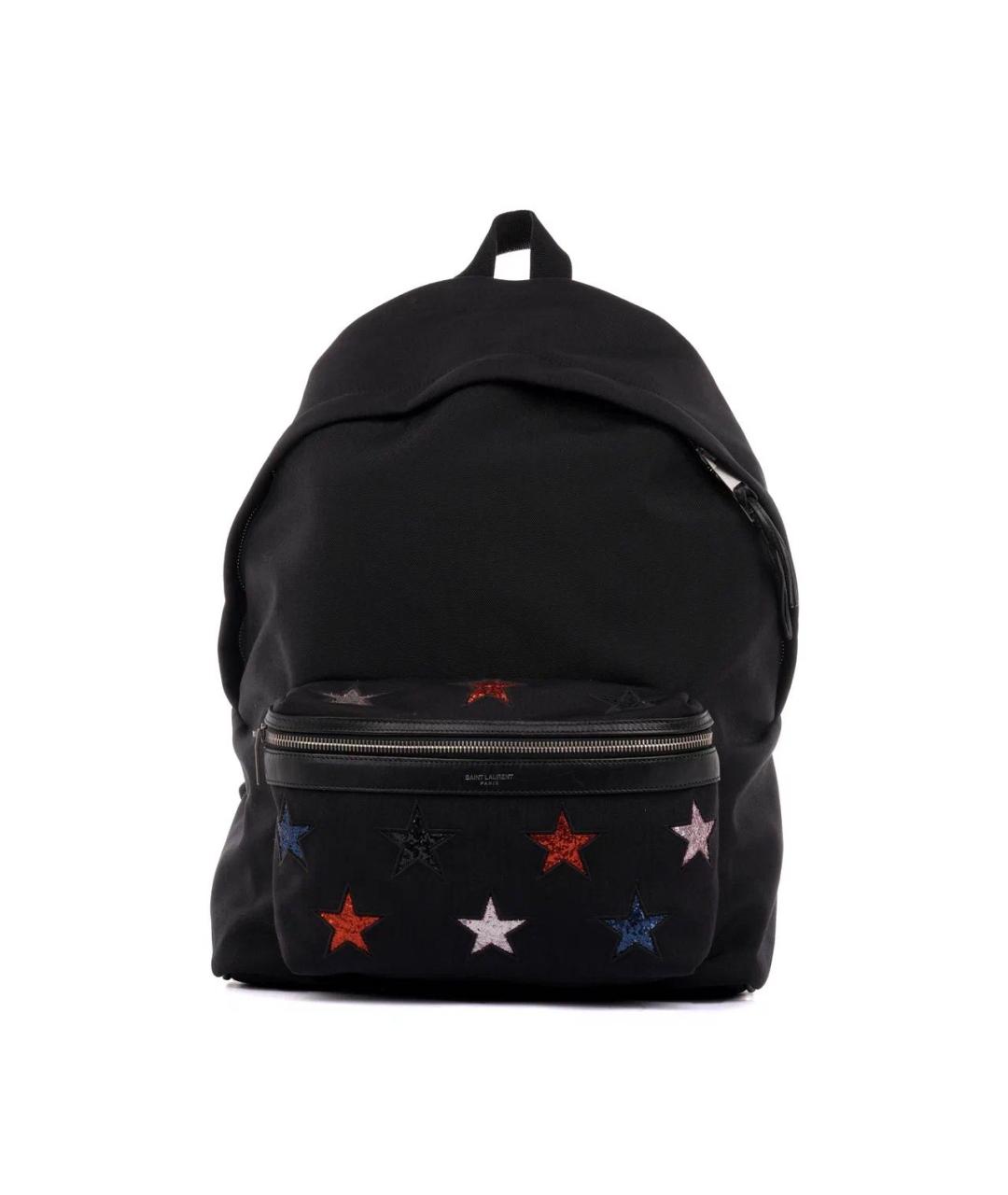 SAINT LAURENT Черный хлопковый рюкзак, фото 8