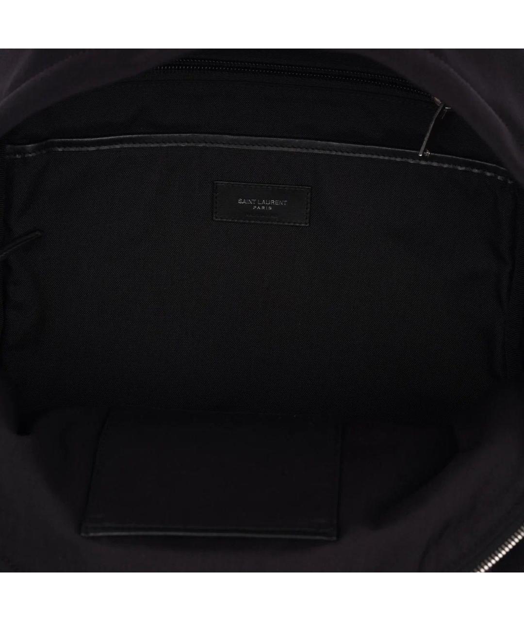 SAINT LAURENT Черный хлопковый рюкзак, фото 6