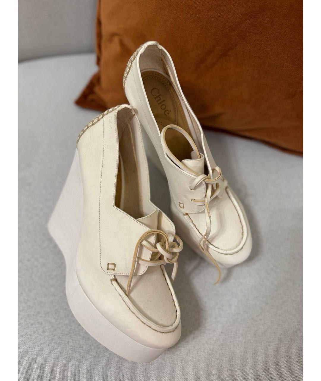 CHLOE Белые туфли, фото 7