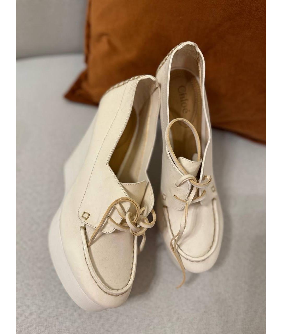 CHLOE Белые туфли, фото 6