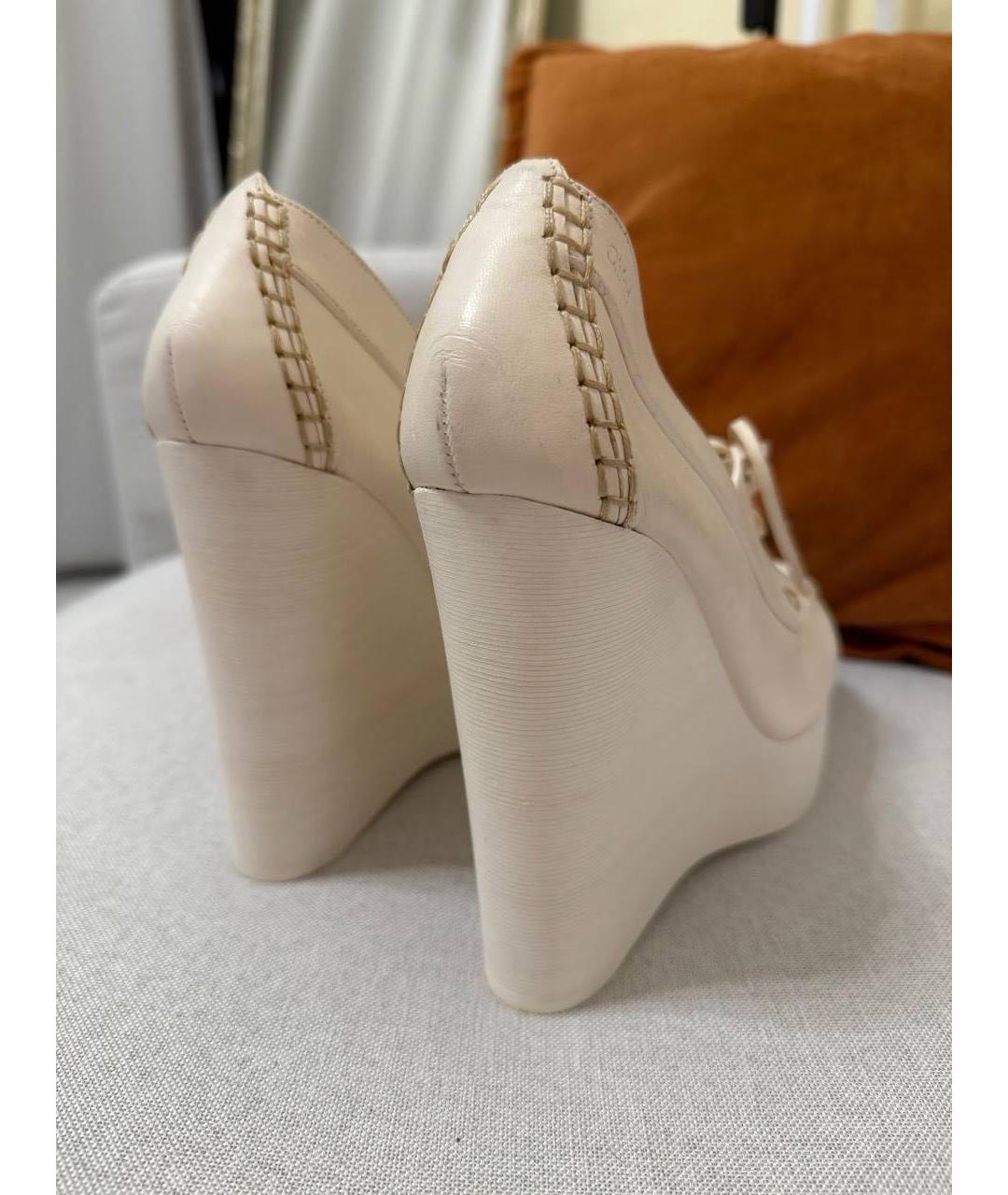 CHLOE Белые туфли, фото 3