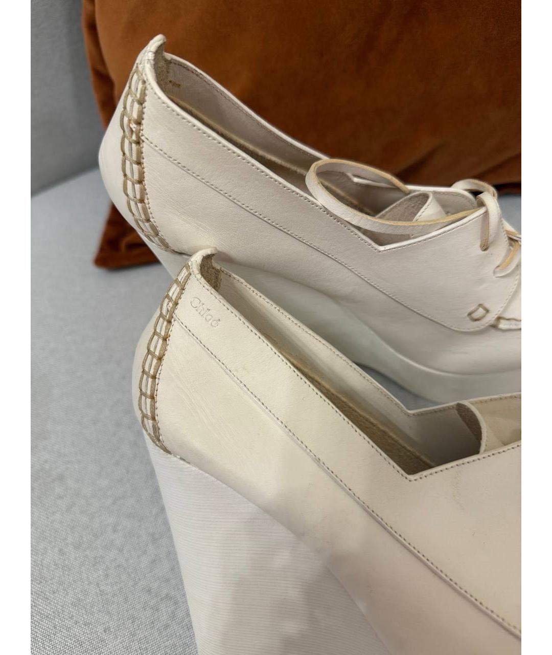 CHLOE Белые туфли, фото 5