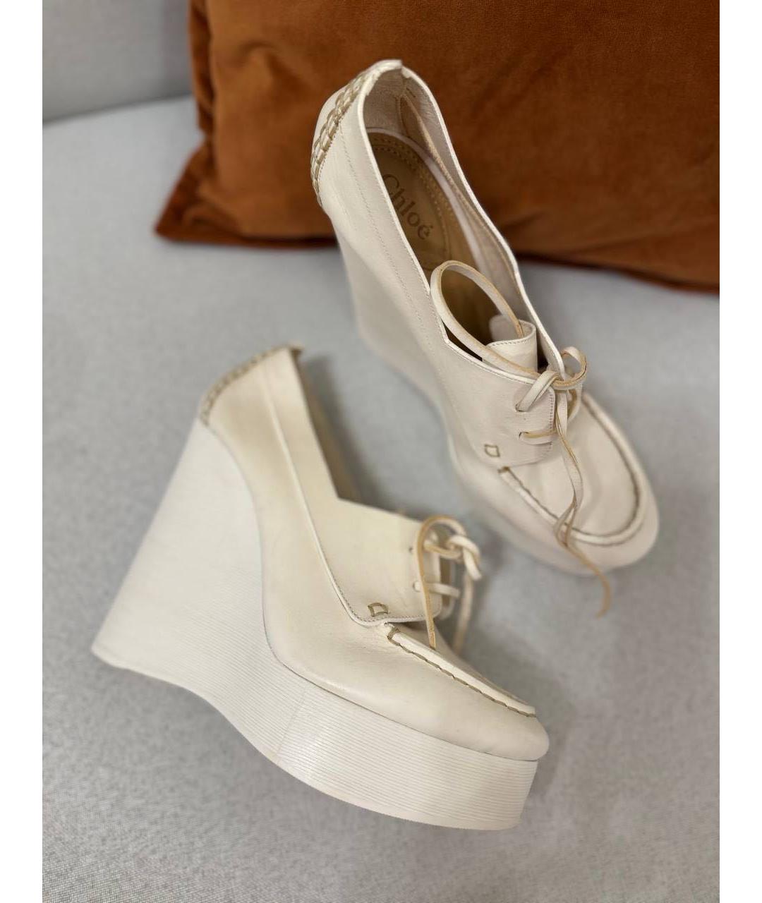 CHLOE Белые туфли, фото 2