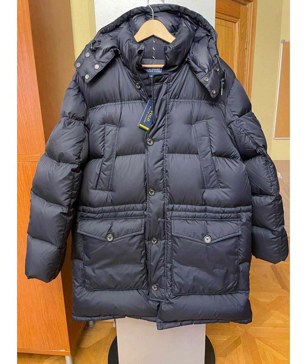 POLO RALPH LAUREN Темно-синий полиэстеровый пуховик, фото 8