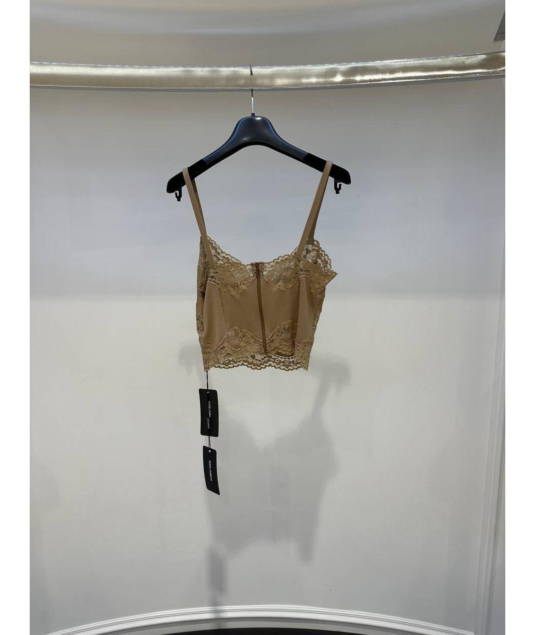 DOLCE&GABBANA Бежевая майка, фото 3