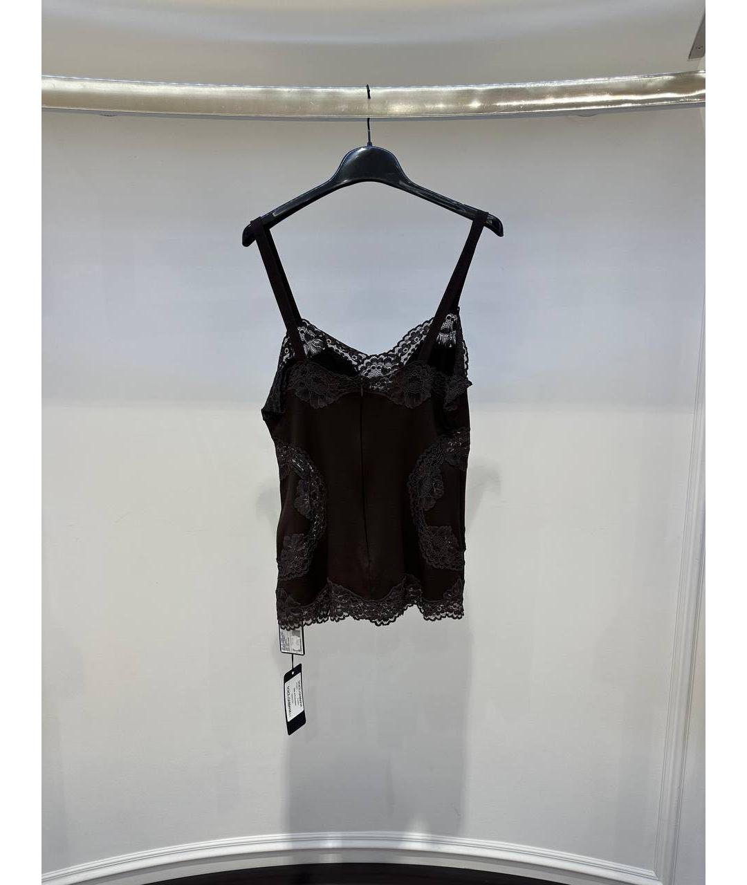 DOLCE&GABBANA Коричневая майка, фото 3