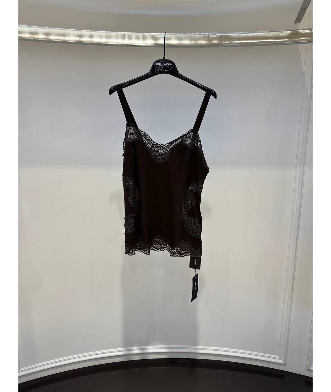 DOLCE&GABBANA Коричневая майка, фото 2