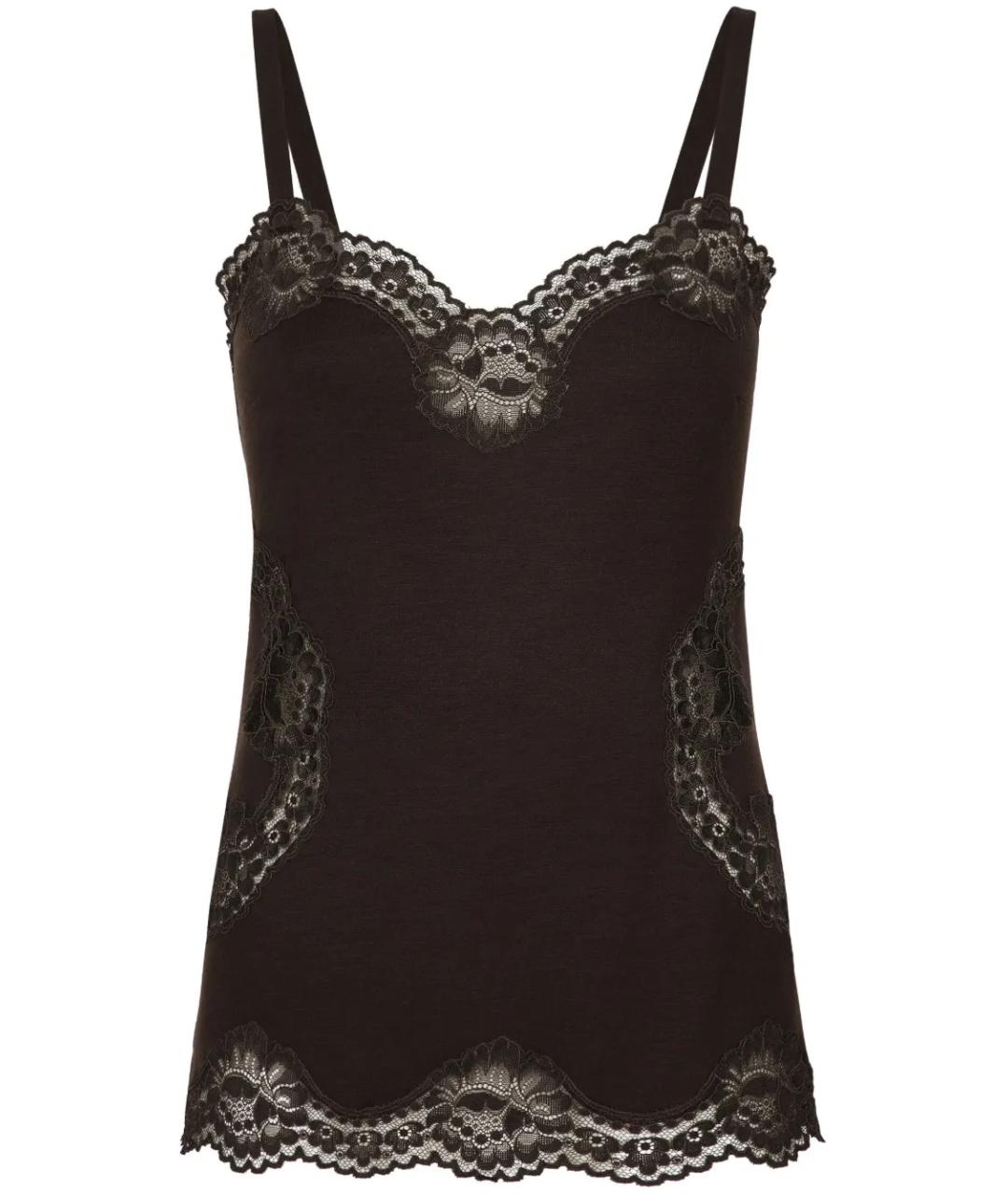 DOLCE&GABBANA Коричневая майка, фото 1