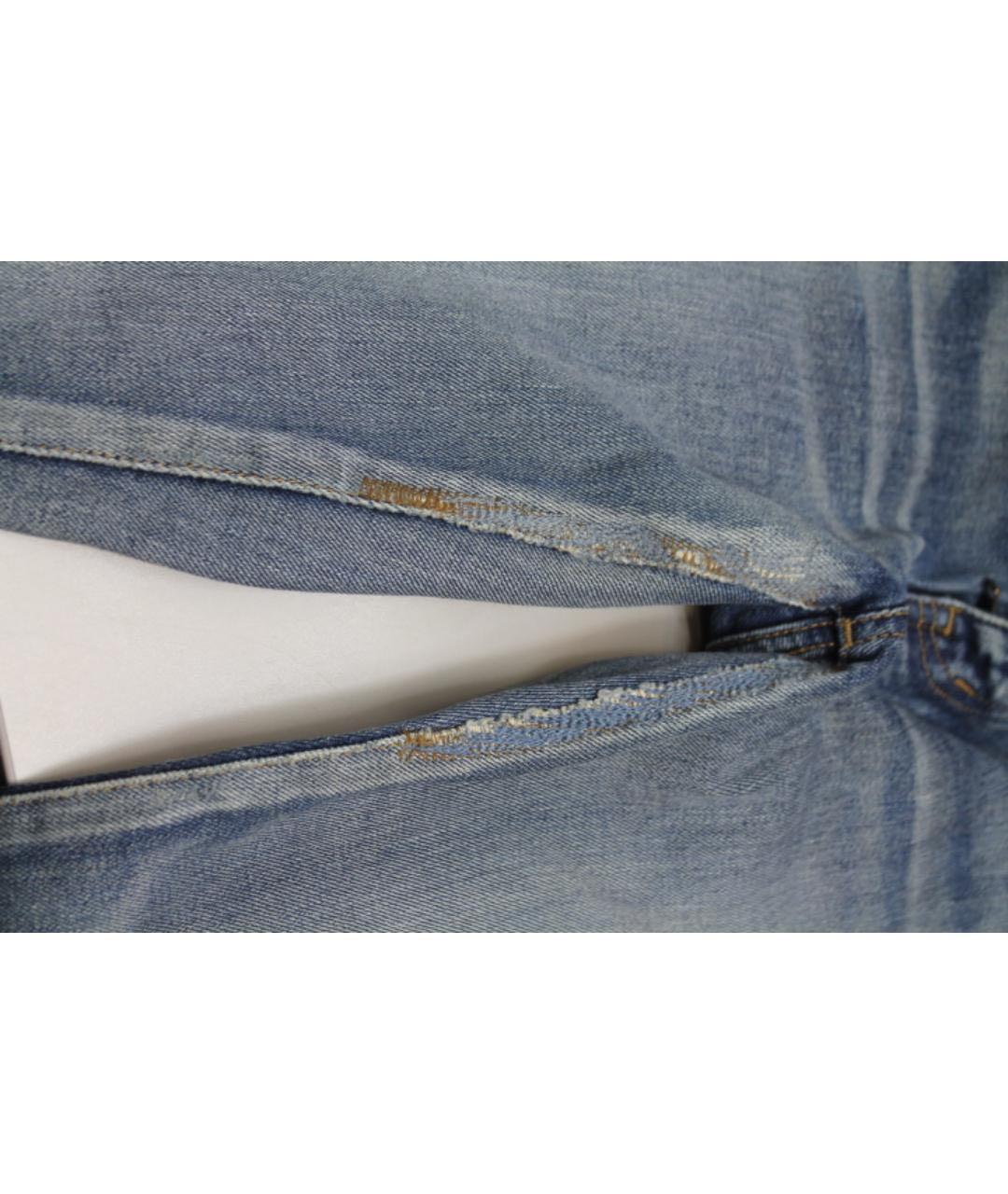 SAINT LAURENT Синие хлопковые джинсы слим, фото 8