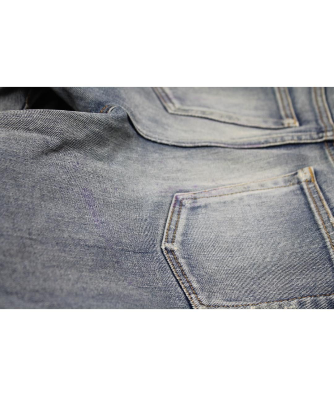 SAINT LAURENT Синие хлопковые джинсы слим, фото 6