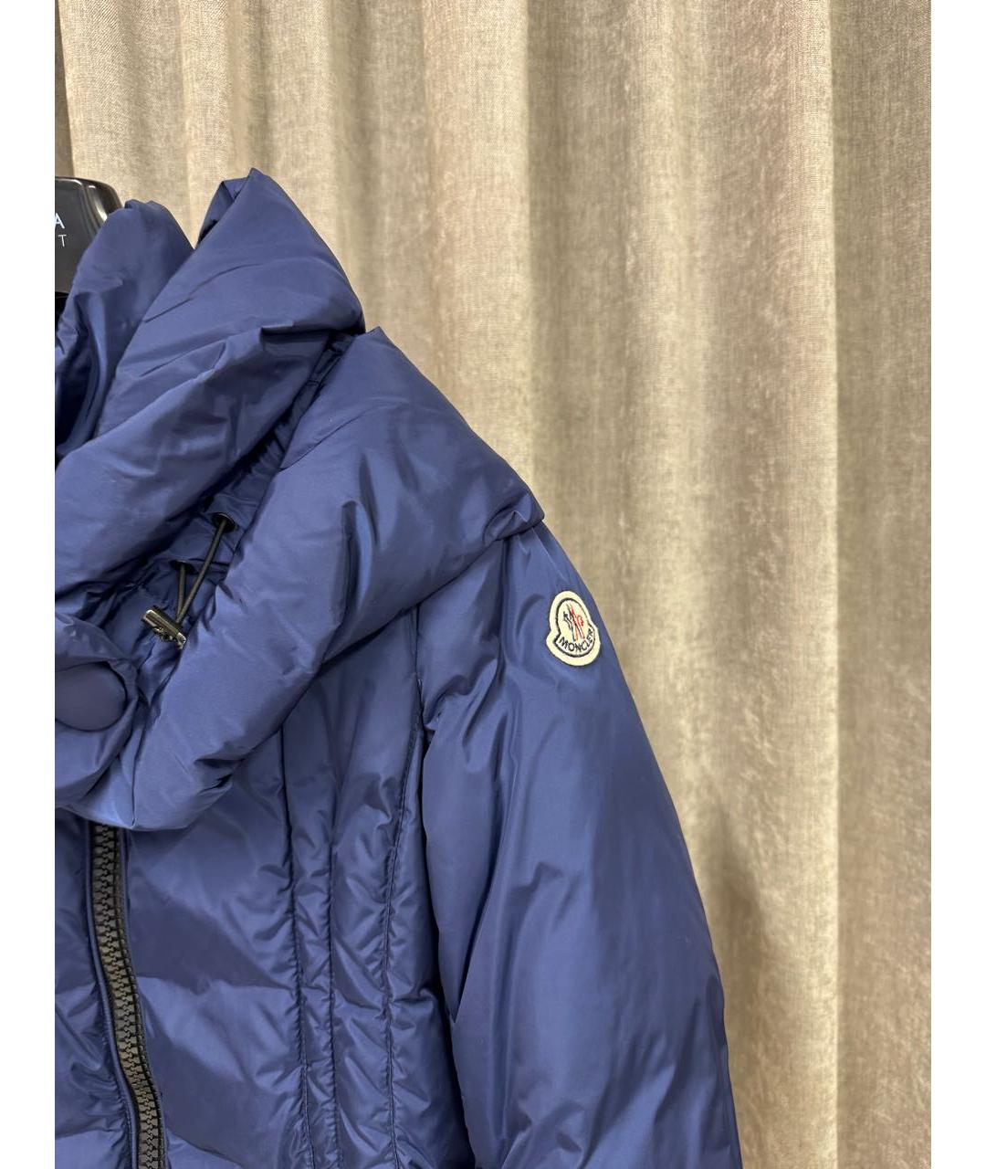 MONCLER Синяя полиамидовая куртка, фото 4