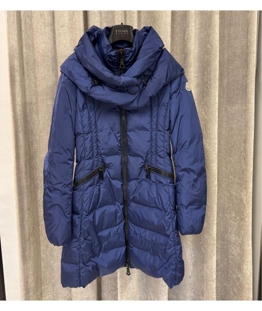 MONCLER Синяя полиамидовая куртка, фото 5