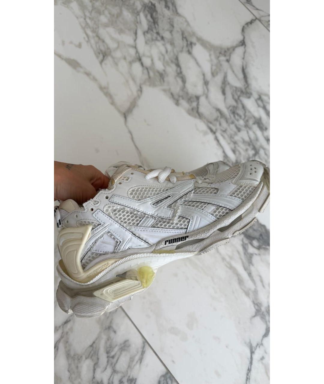 BALENCIAGA Белые текстильные кроссовки, фото 5