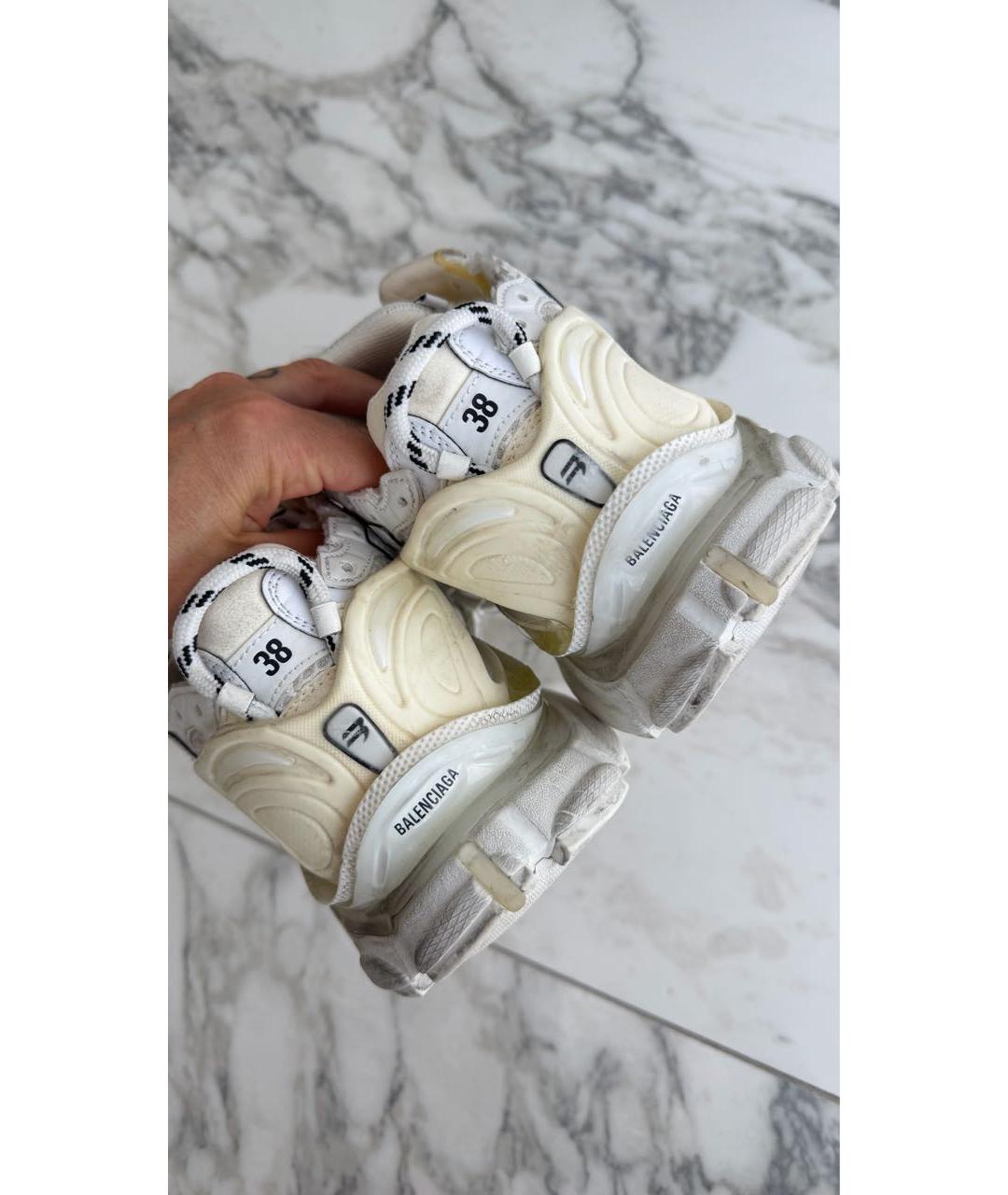 BALENCIAGA Белые текстильные кроссовки, фото 4