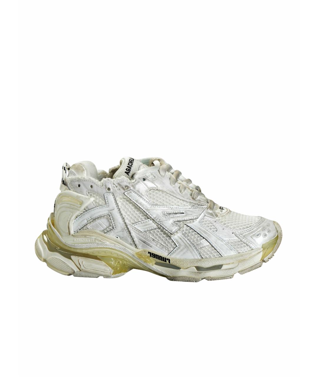 BALENCIAGA Белые текстильные кроссовки, фото 1