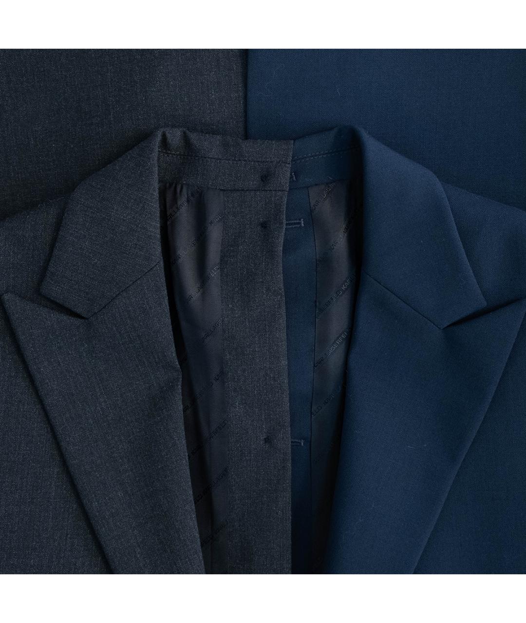 KARL LAGERFELD Синий шерстяной жакет/пиджак, фото 3