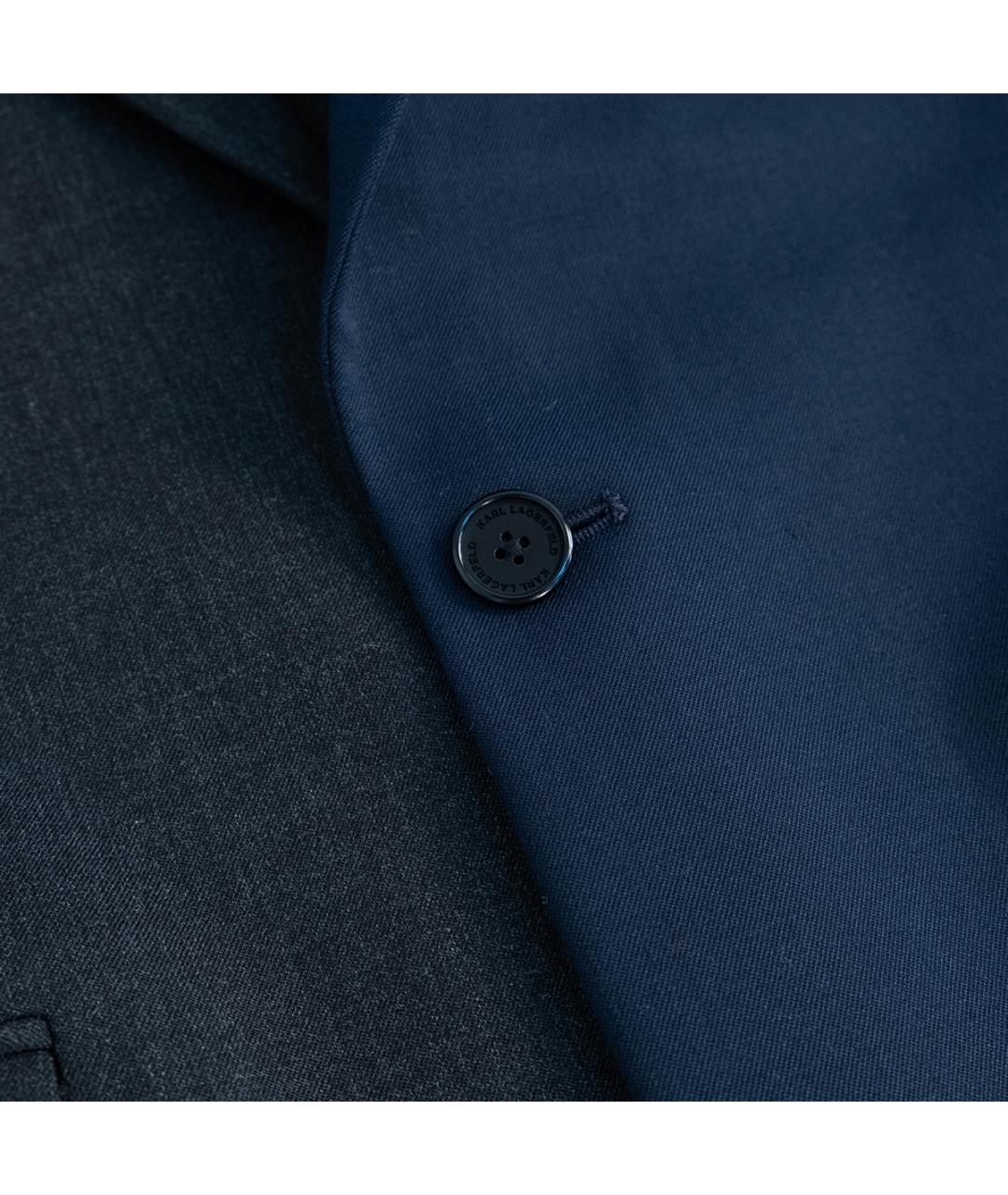 KARL LAGERFELD Синий шерстяной жакет/пиджак, фото 4