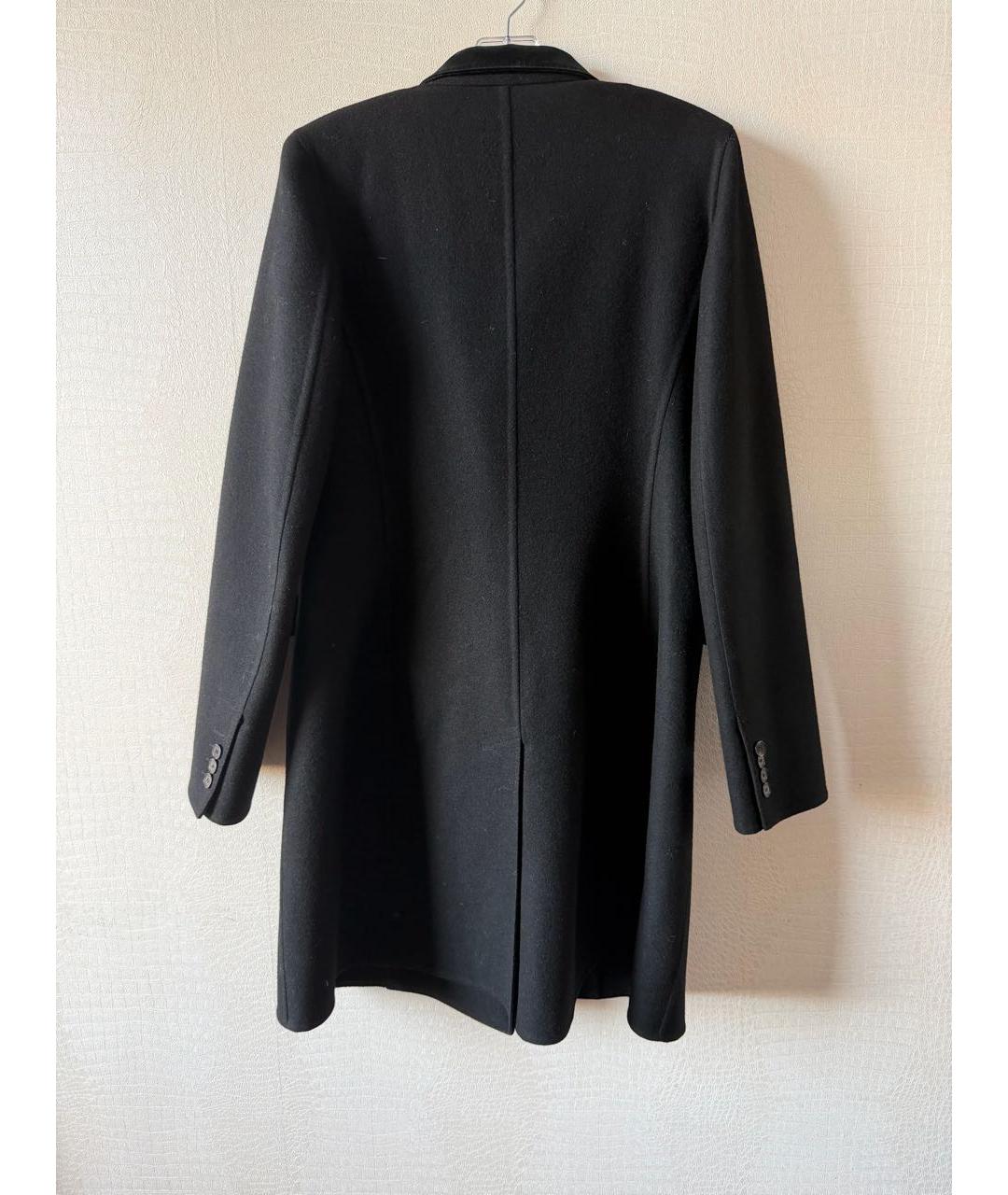 HERMES Черное шерстяное пальто, фото 2