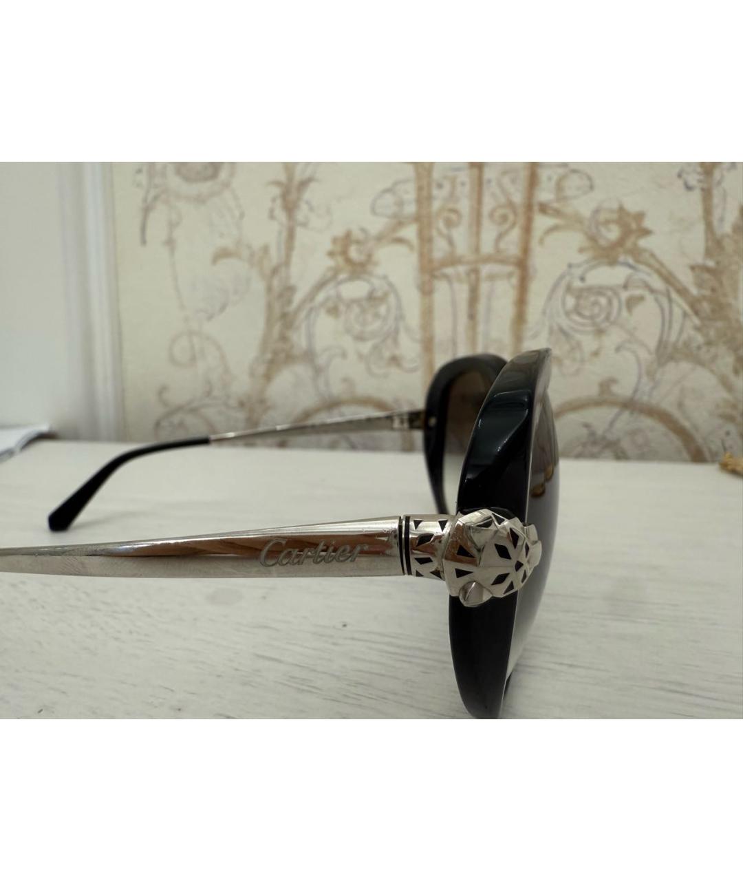CARTIER Черные пластиковые солнцезащитные очки, фото 3
