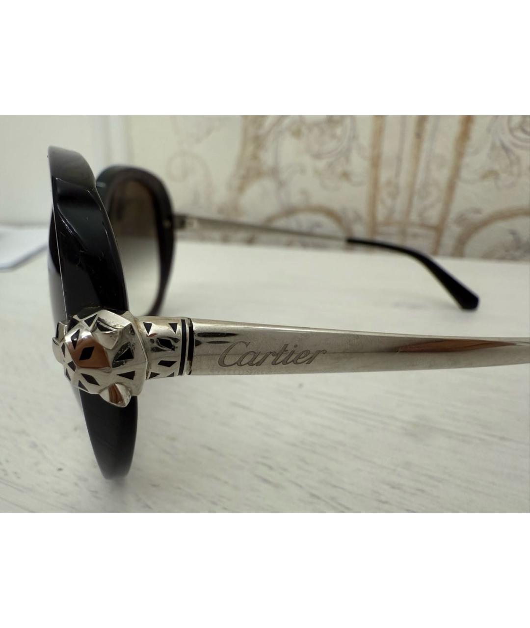 CARTIER Черные пластиковые солнцезащитные очки, фото 7