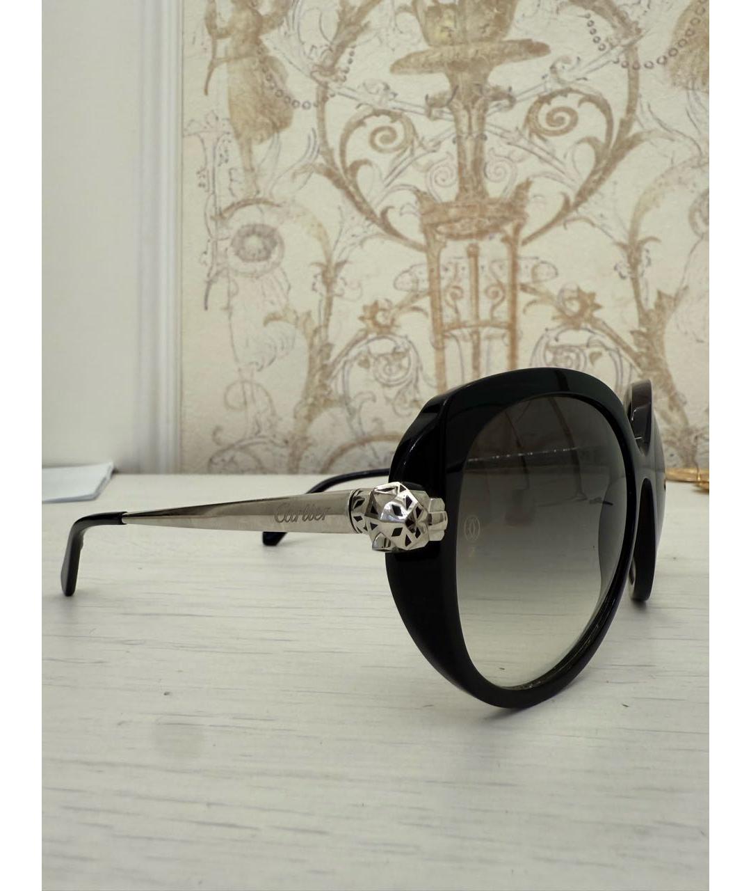 CARTIER Черные пластиковые солнцезащитные очки, фото 2