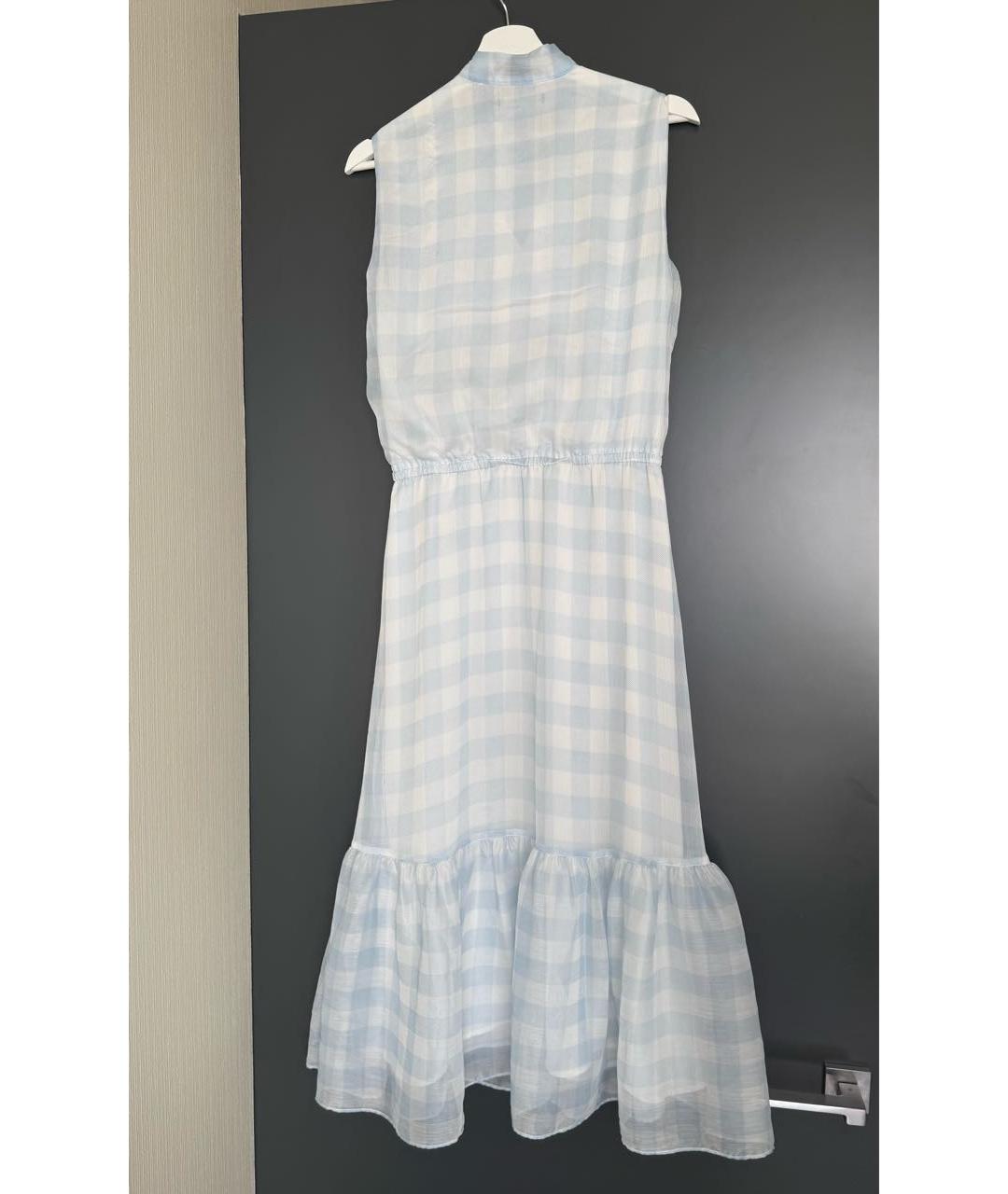 RALPH LAUREN Голубое полиэстеровое повседневное платье, фото 2