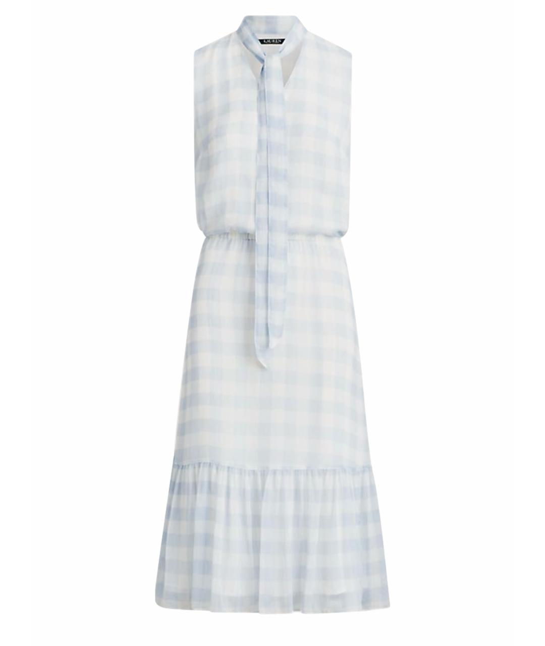 RALPH LAUREN Голубое полиэстеровое повседневное платье, фото 1