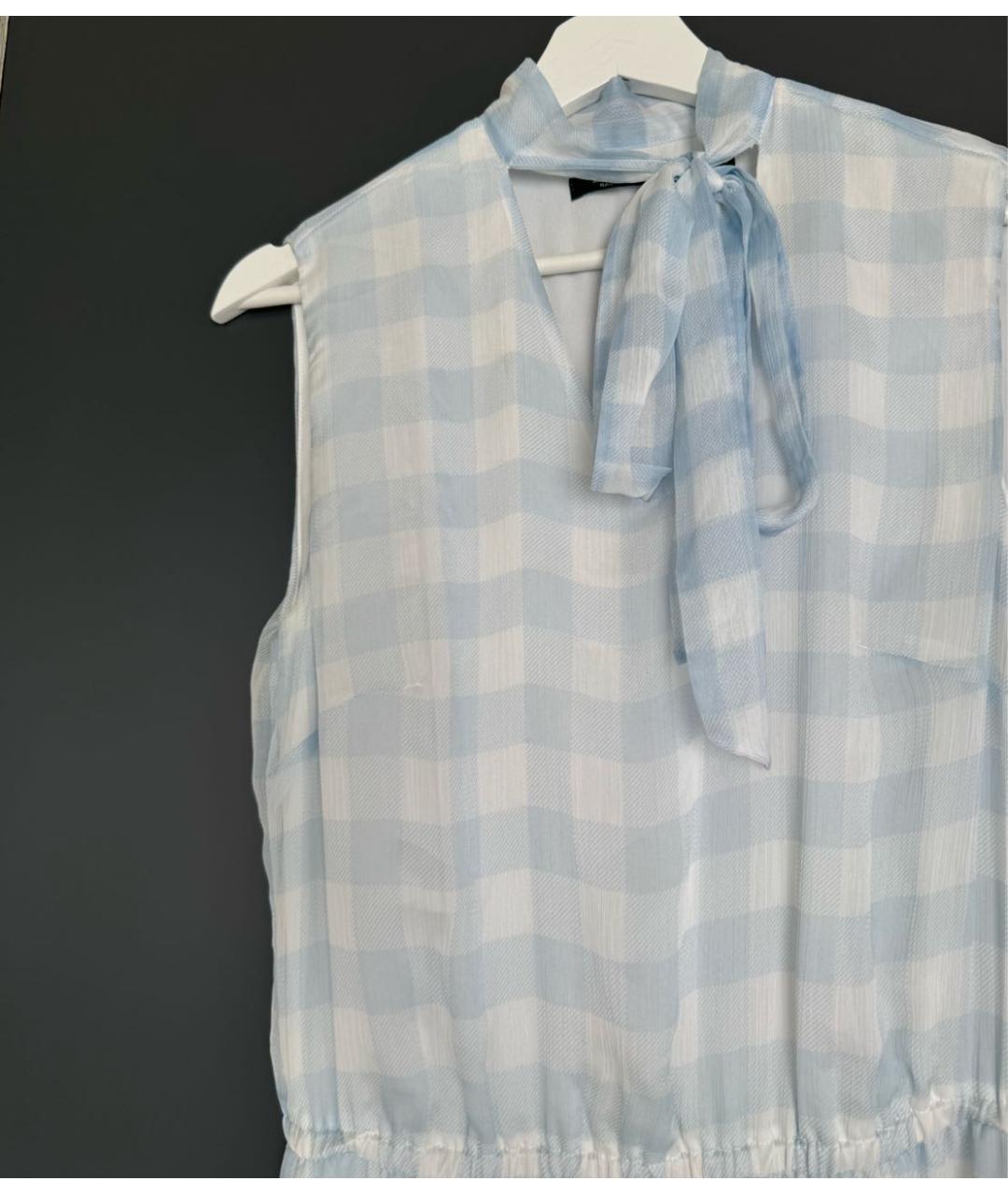 RALPH LAUREN Голубое полиэстеровое повседневное платье, фото 4