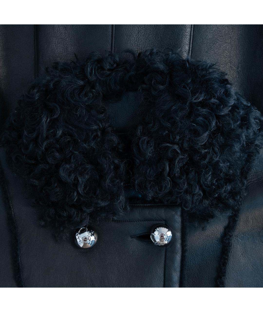 IRFE Черная кожаная дубленка, фото 3