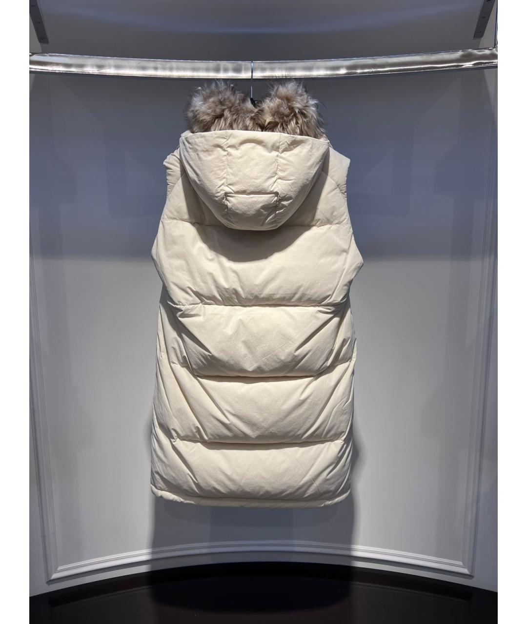 YVES SALOMON Белый полиамидовый жилет, фото 2