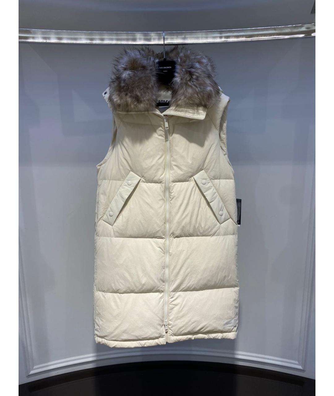 YVES SALOMON Белый полиамидовый жилет, фото 3