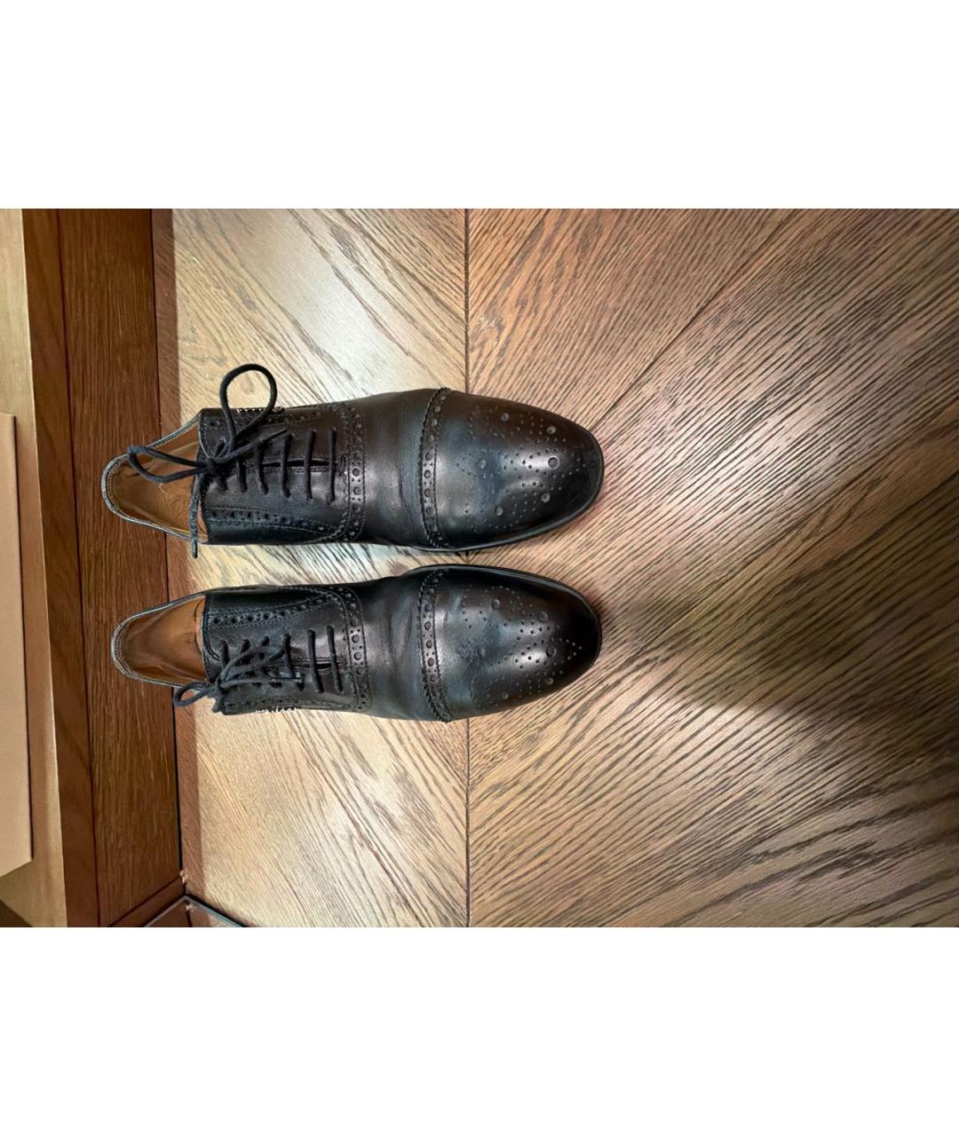 GUCCI Черные кожаные туфли, фото 2