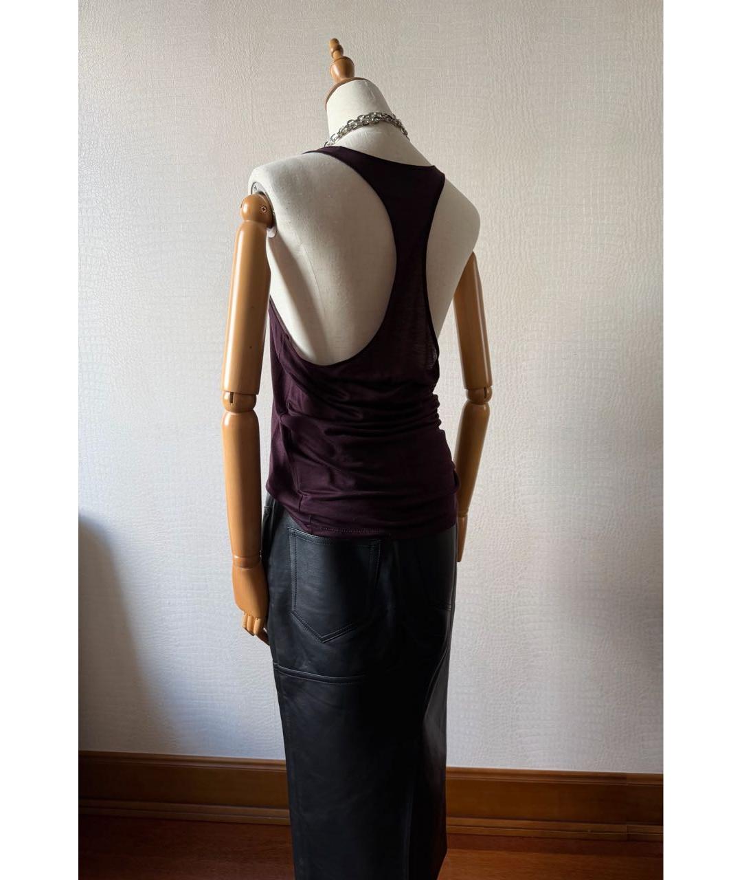 ACNE STUDIOS Фиолетовая хлопковая майка, фото 5