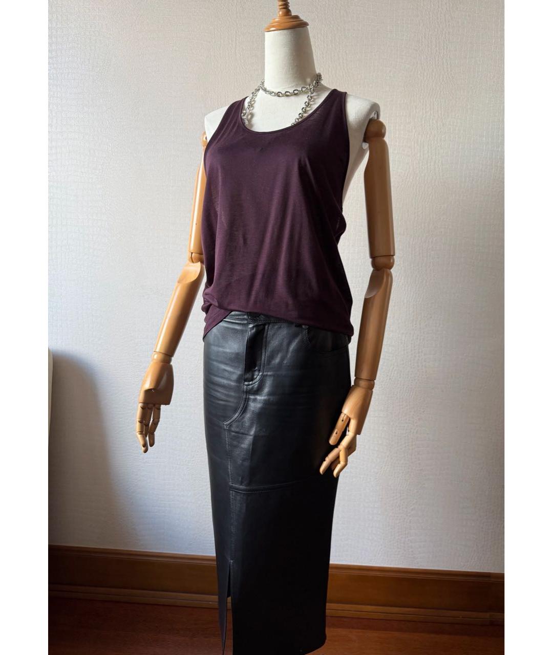 ACNE STUDIOS Фиолетовая хлопковая майка, фото 4