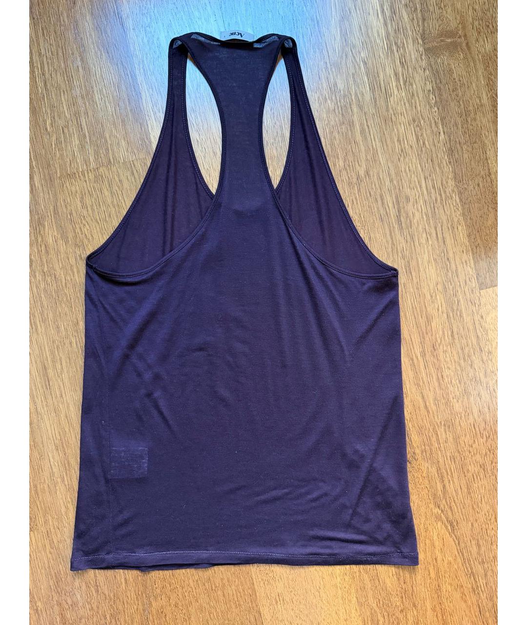 ACNE STUDIOS Фиолетовая хлопковая майка, фото 2