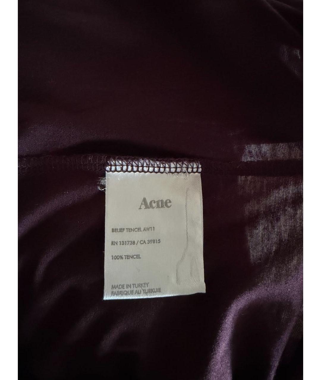 ACNE STUDIOS Фиолетовая хлопковая майка, фото 3