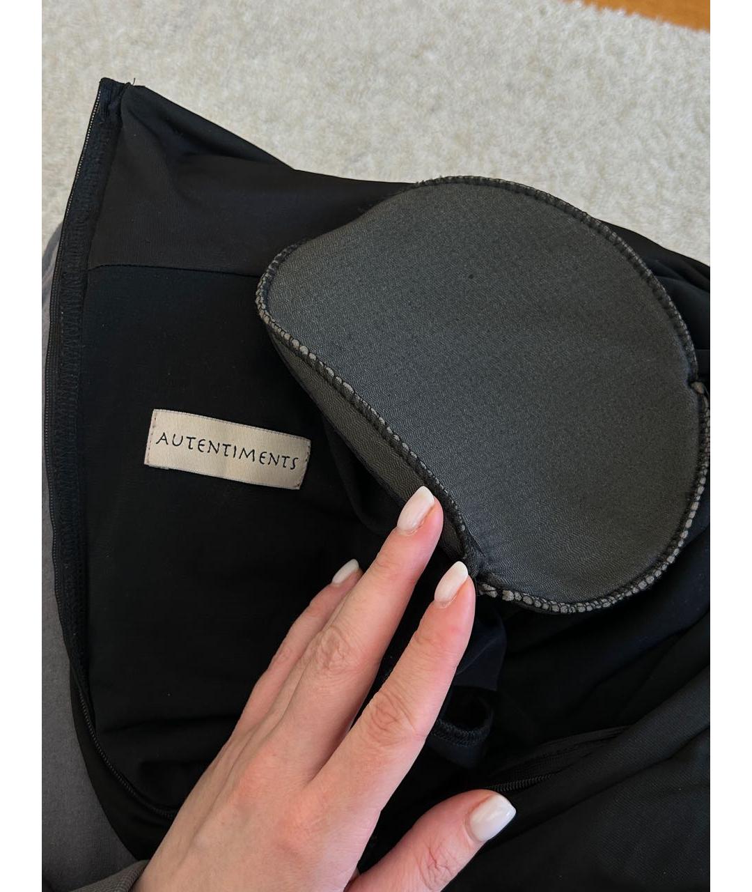 AUTENTIMENTS Черное полиэстеровое коктейльное платье, фото 7