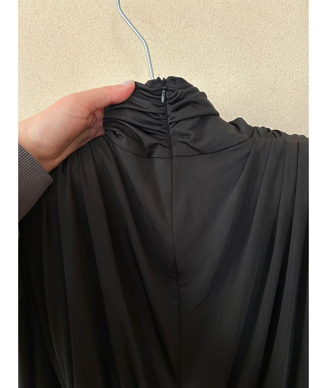 AUTENTIMENTS Черное полиэстеровое коктейльное платье, фото 8