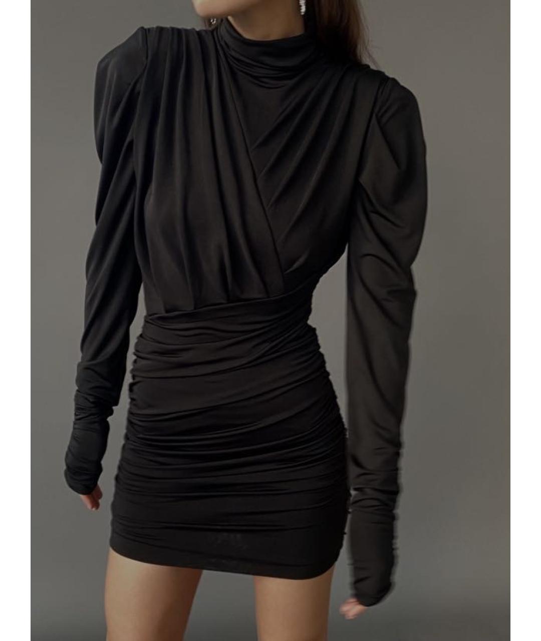 AUTENTIMENTS Черное полиэстеровое коктейльное платье, фото 3