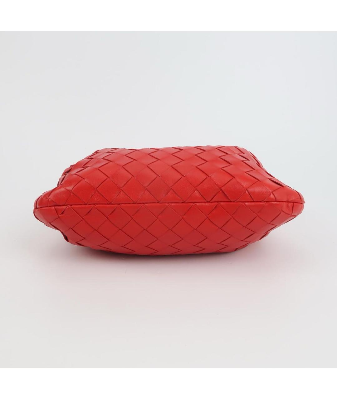 BOTTEGA VENETA Красная кожаная сумка с короткими ручками, фото 5