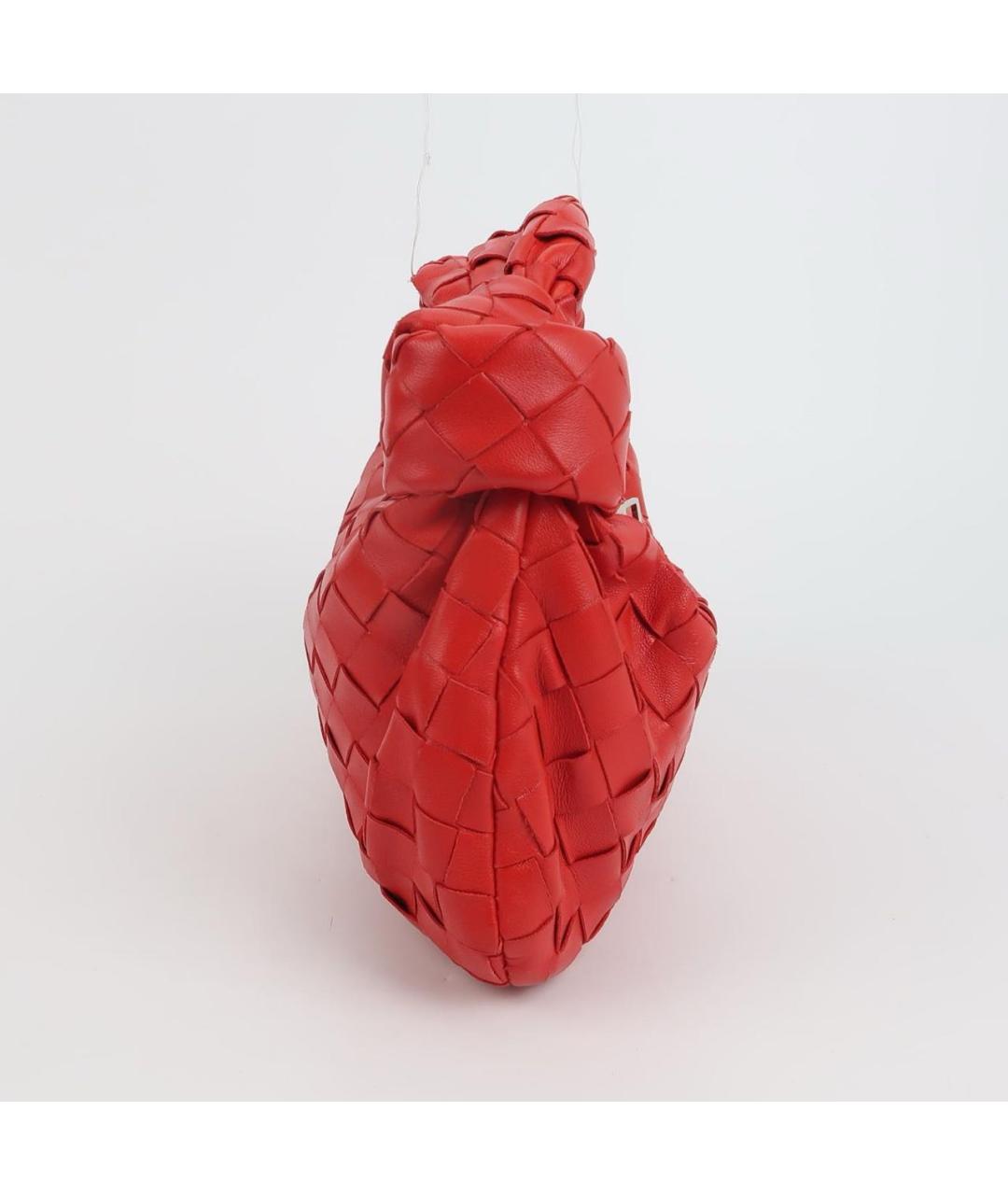 BOTTEGA VENETA Красная кожаная сумка с короткими ручками, фото 4