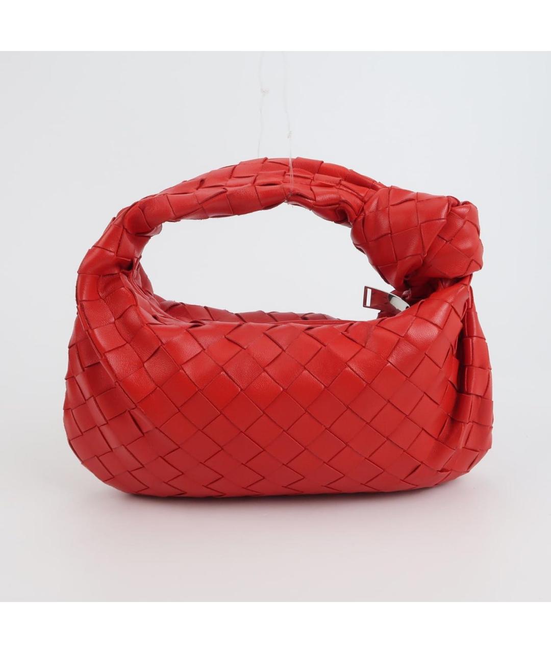 BOTTEGA VENETA Красная кожаная сумка с короткими ручками, фото 3