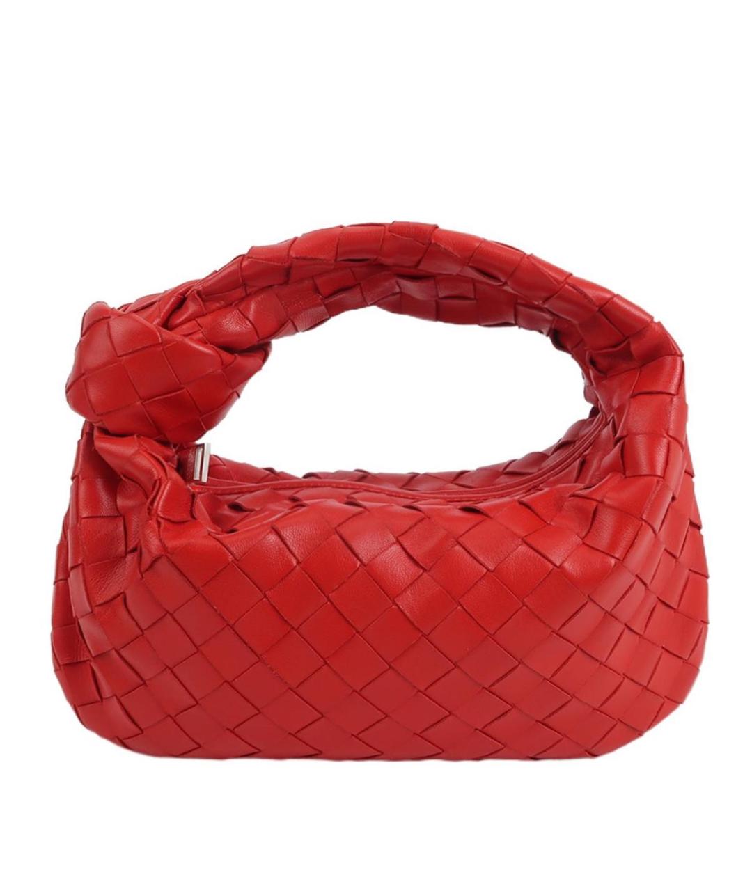 BOTTEGA VENETA Красная кожаная сумка с короткими ручками, фото 9