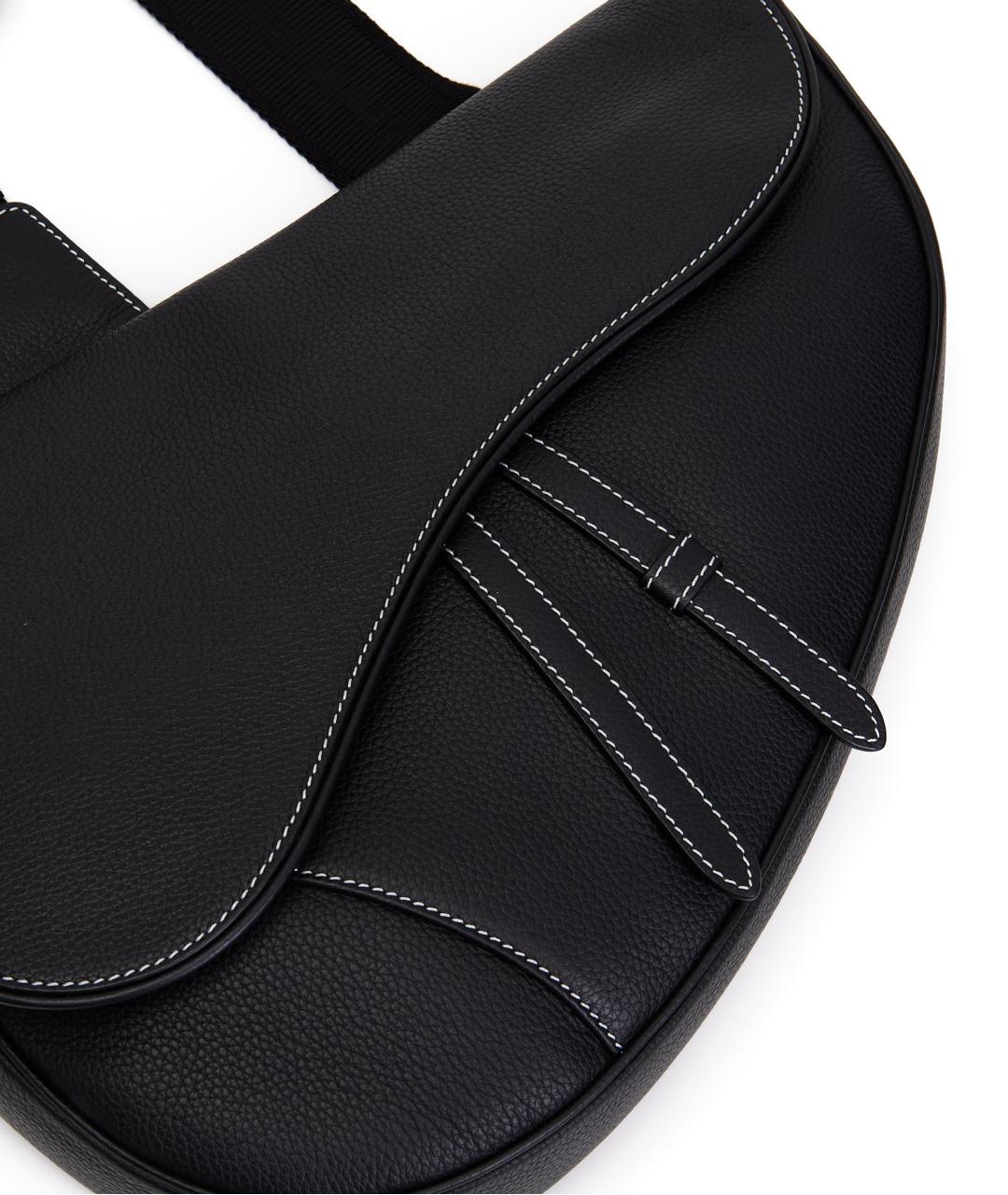 CHRISTIAN DIOR Черная кожаная барсетка, фото 5