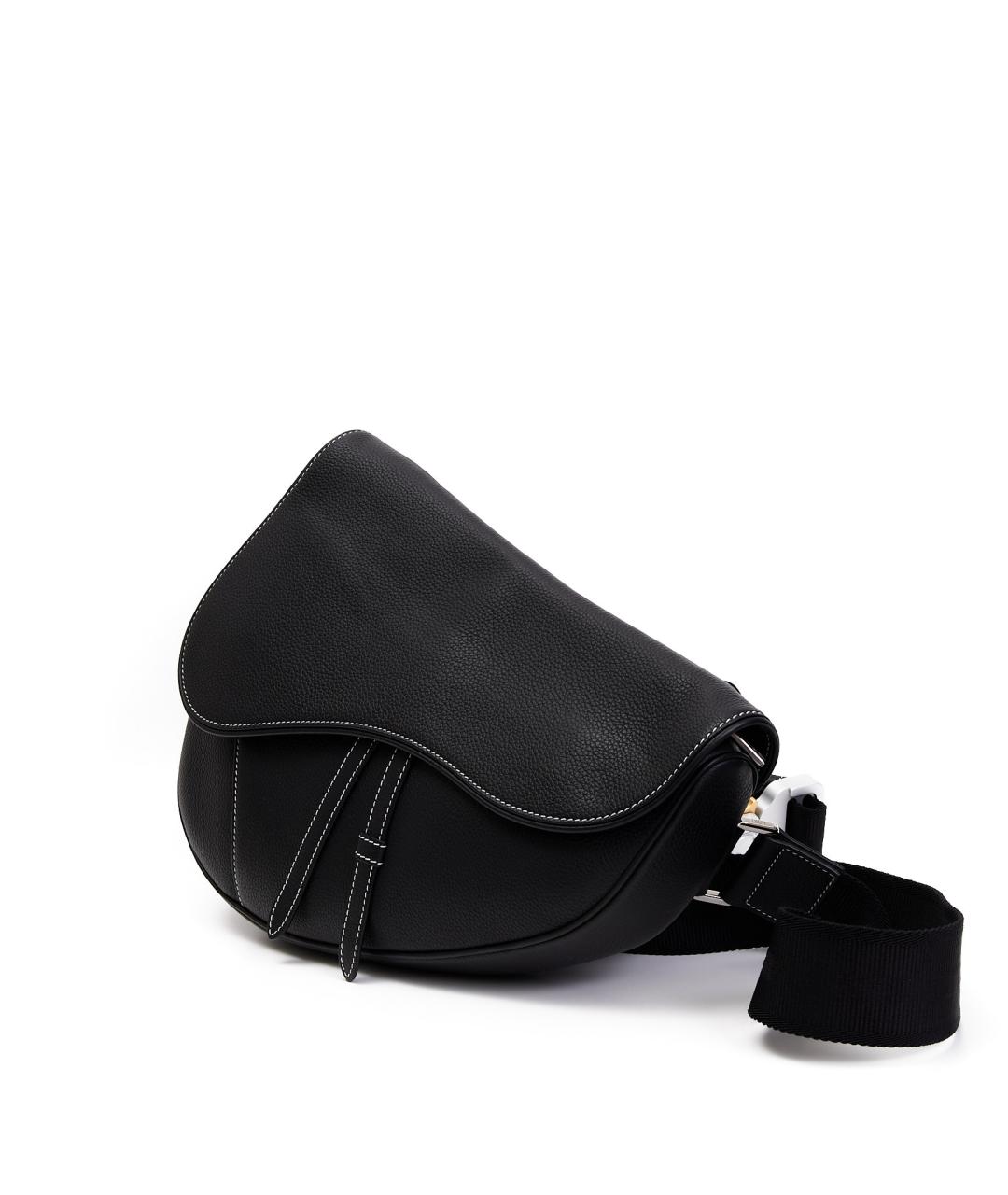 CHRISTIAN DIOR Черная кожаная барсетка, фото 3