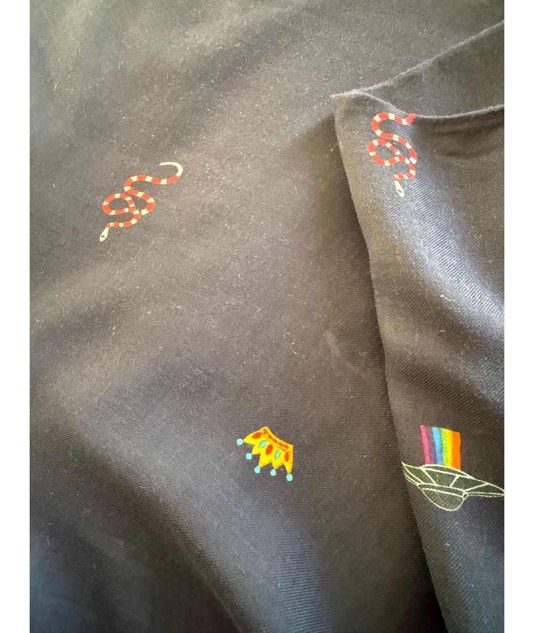 GUCCI Темно-синий хлопковый платок, фото 7