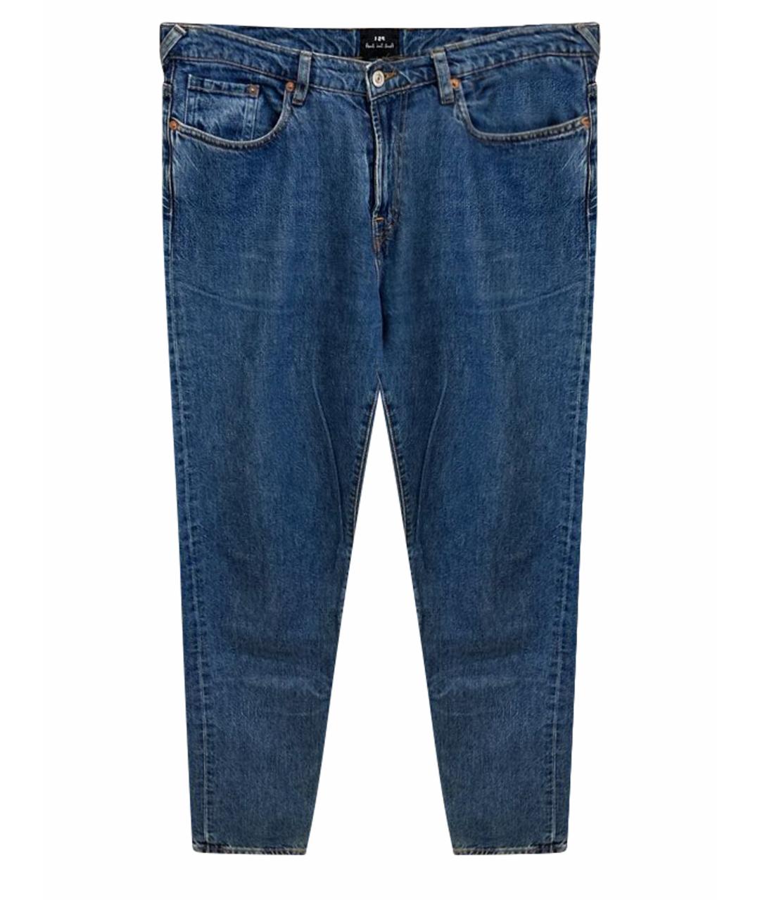 PAUL SMITH Синие хлопковые джинсы скинни, фото 1