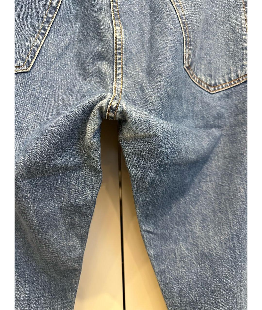 PAUL SMITH Синие хлопковые джинсы скинни, фото 6