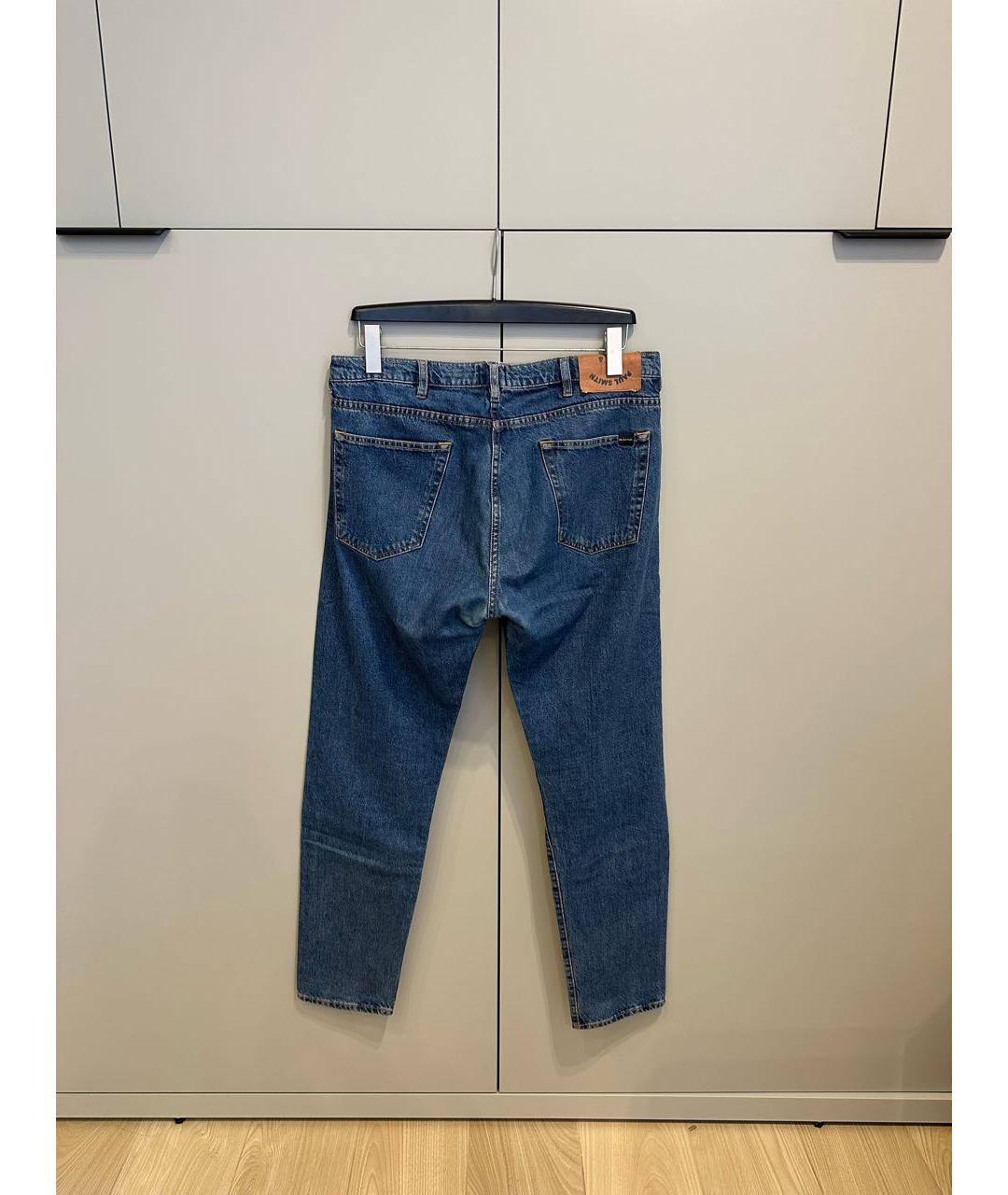 PAUL SMITH Синие хлопковые джинсы скинни, фото 2