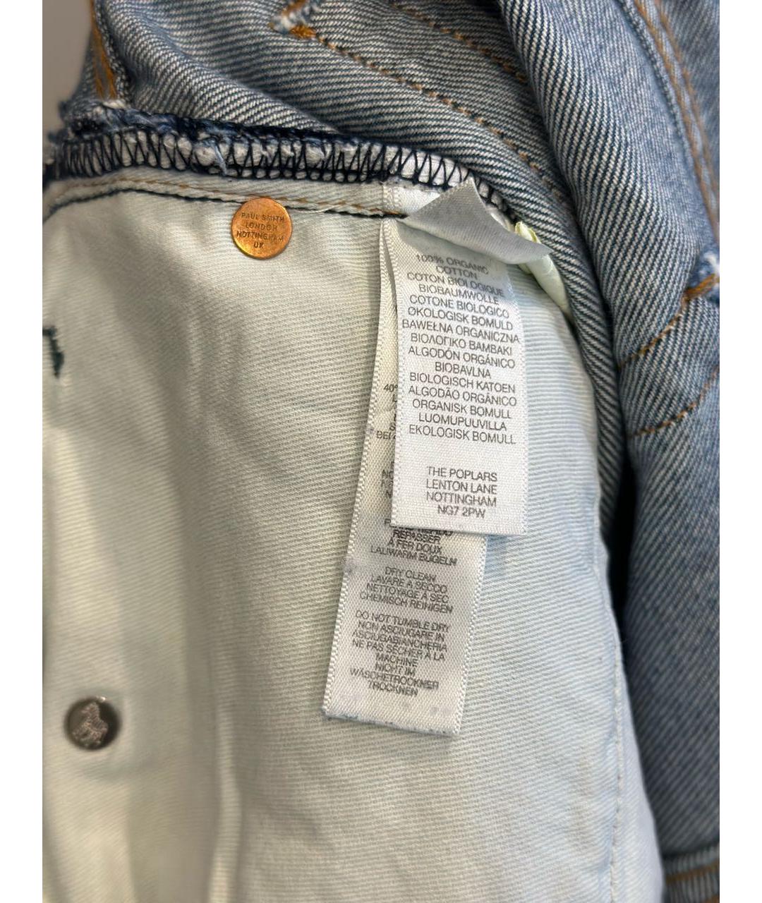 PAUL SMITH Синие хлопковые джинсы скинни, фото 5